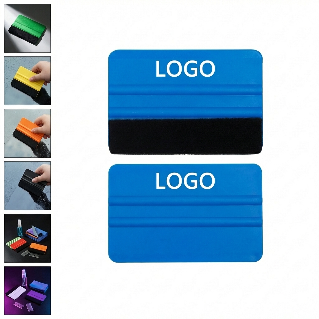 Heavy-Duty Fabric Felt Squeegee Tool for Vinyl Wrapping and Film Installation