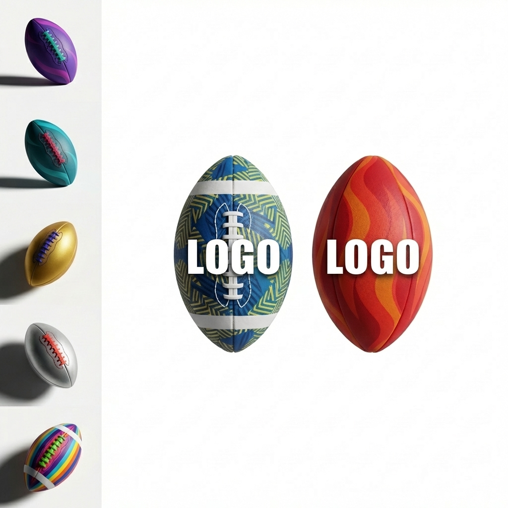 Vibrant Multi-Color PVC American Football for Training and Games