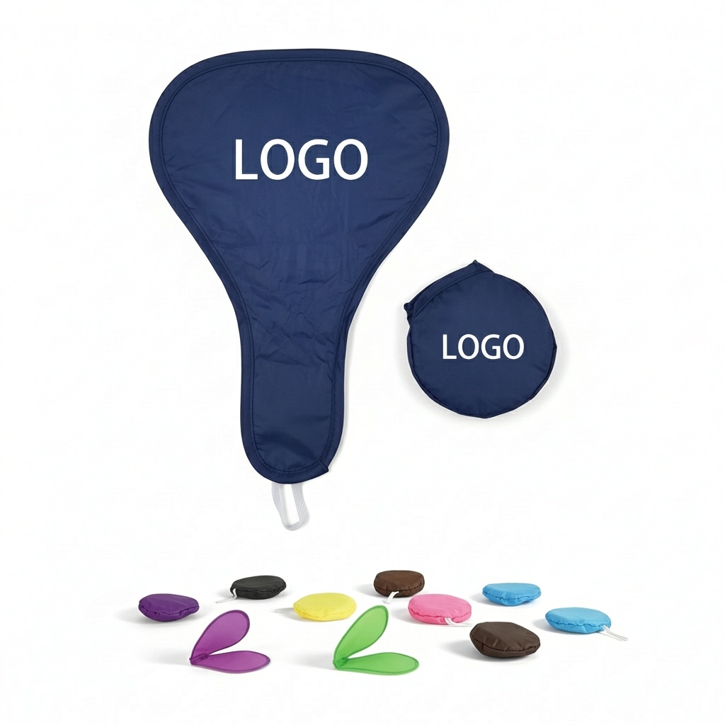 Collapsible Hand Fan with Multi-Color Storage Pouches