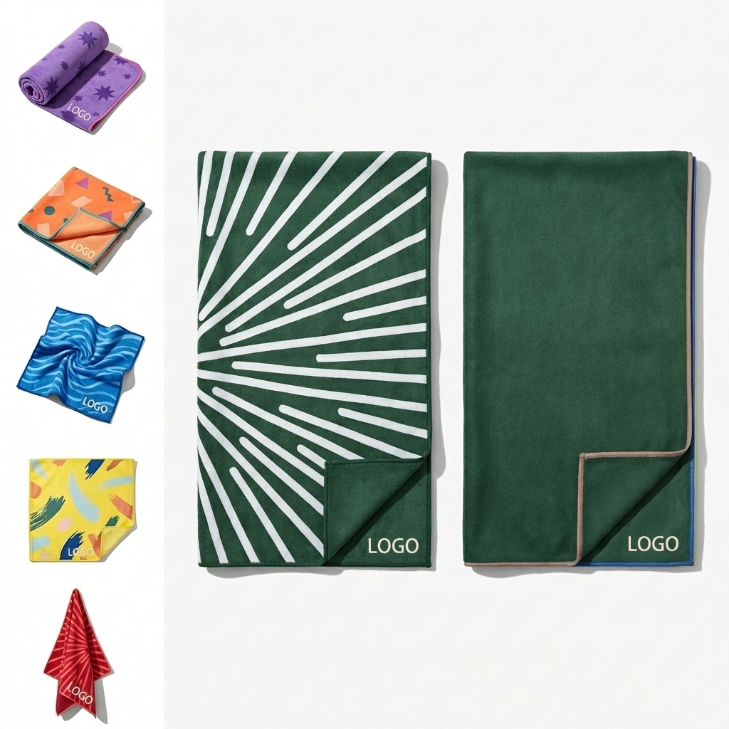 Assorted Color Microfiber Sports Towel Set