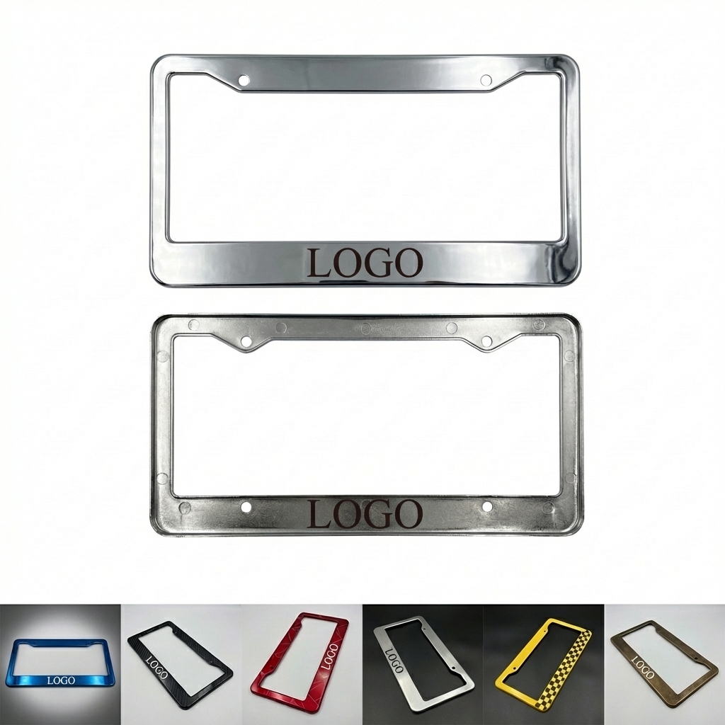 Premium Aluminum Alloy License Plate Frame - Durable Rust-Proof Car Accessory