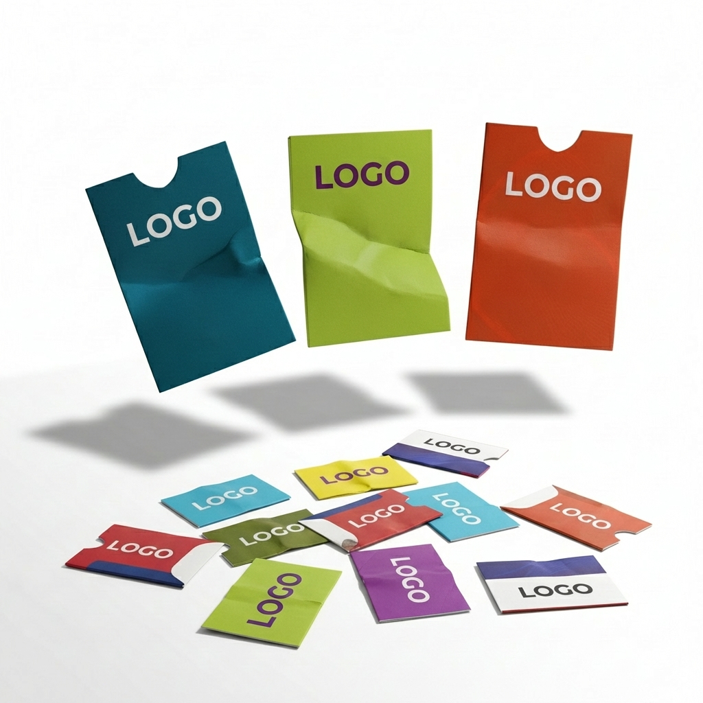 Multi-Design Paper Card Holder Sleeves for Secure Hotel Key & Gift Card Storage