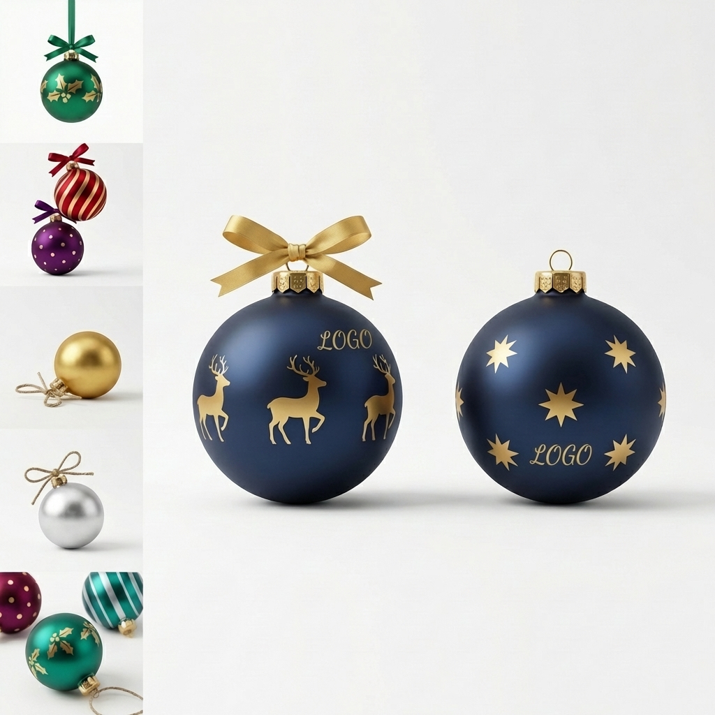 3.2" Shatterproof Plastic Christmas Ornament Ball Set with Detachable Hook