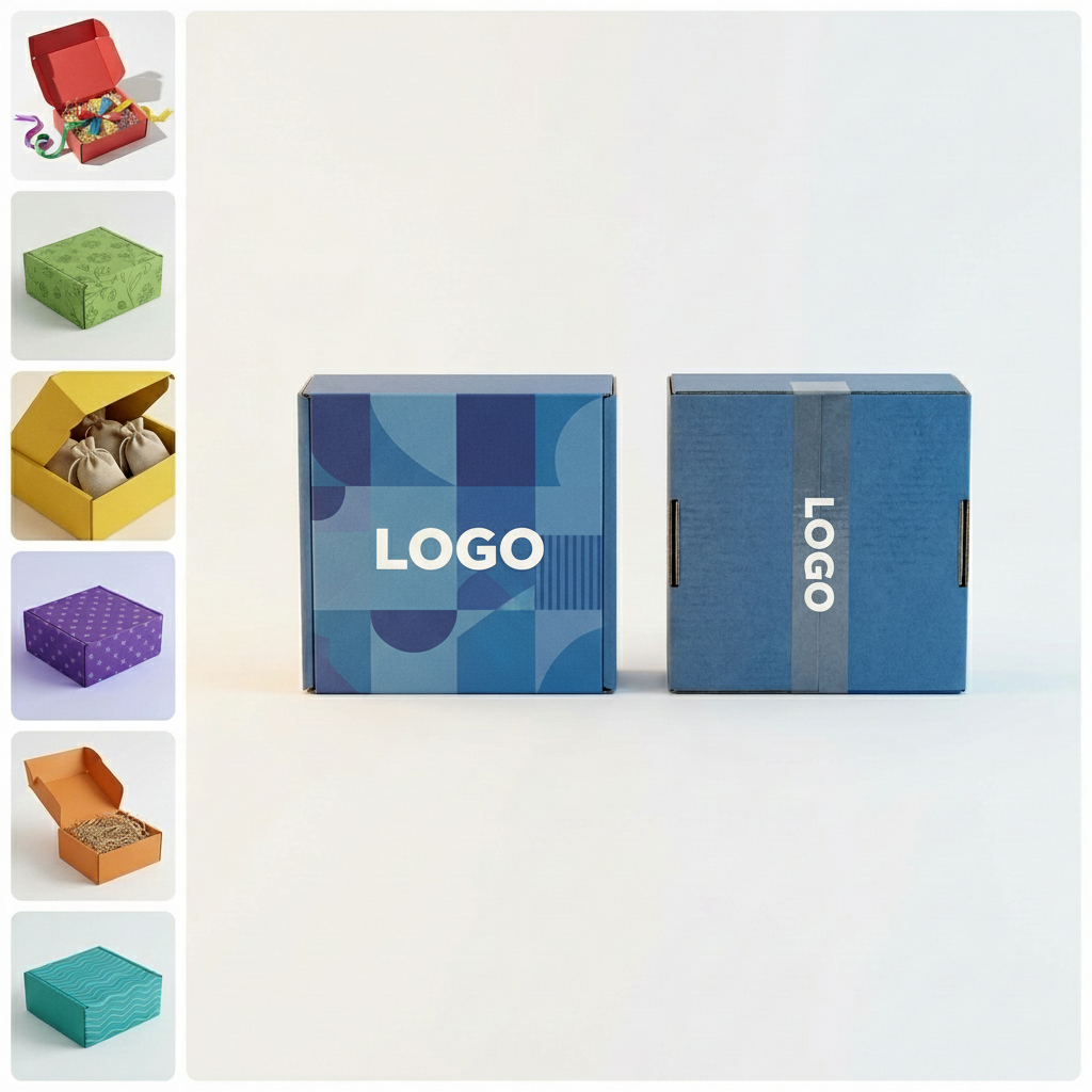 Custom Printed Cardboard Boxes in Assorted Colors
