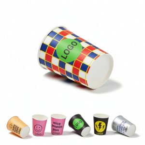 Custom Printed 8 oz. Leak-Proof Paper Cup with PE Lining for Coffee, Tea, and Cocoa