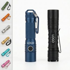 Mini Twist-On LED Flashlight Keychain for Pocket or Bag
