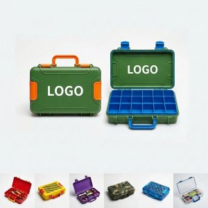 Compact ABS Fishing Tackle Box with 10 Compartments for Terminal Gear