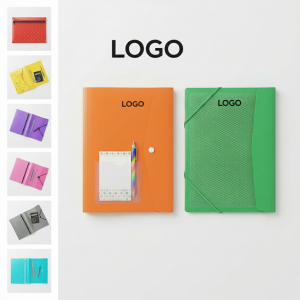 A4 Polypropylene Document Pouch with Snap Closure and Label Pocket